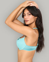 LA SENZA PUSH UP BRA MONTREAL CUPS WITH HOURGLASS BACK BLUE / 34B